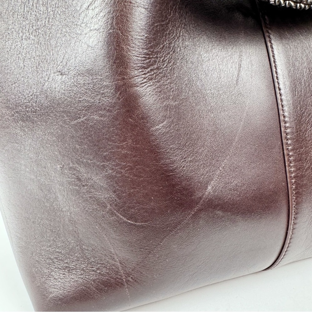 Alexander Wang XL Genesis Box Chain Leather Hobo Shoulder Mahogany - Picture 5 of 13